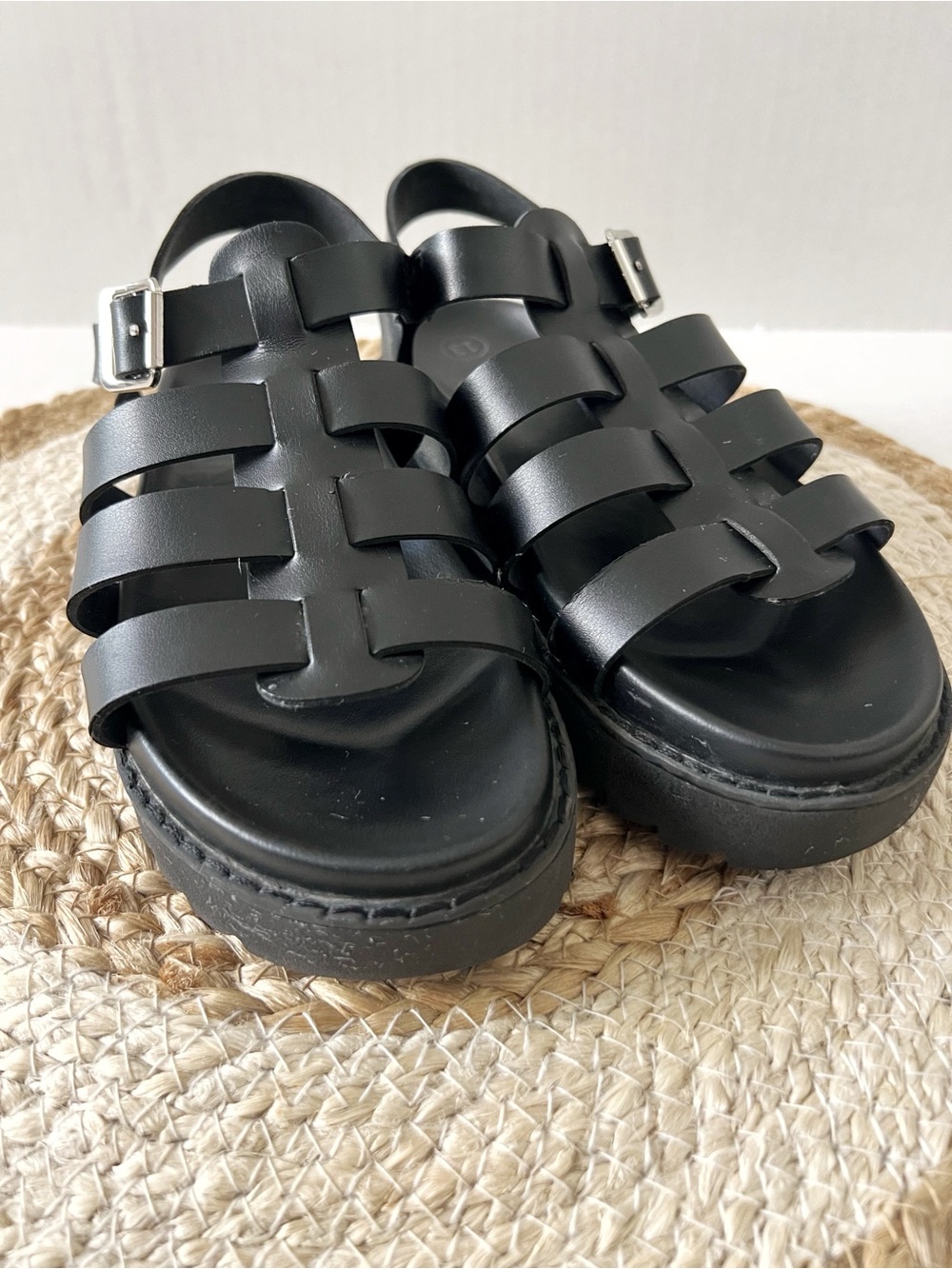 Art Class Girls Black Strappy Platform Sandals